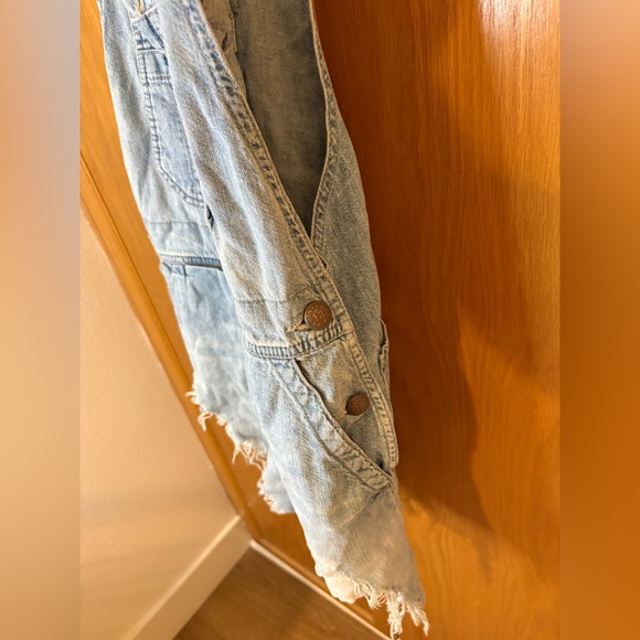 R13 Shortalls Overall Denim Shorts Distressed Size S - Picture 13 of 16